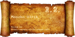 Meszko Ulrik névjegykártya